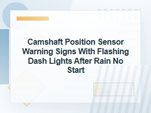 Camshaft Position Sensor Warning Signs After Rain No Start